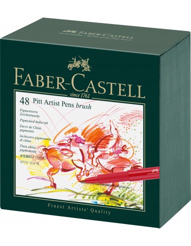 Faber Castell Feutre Pitt Artist Pen studio box de 48 solde