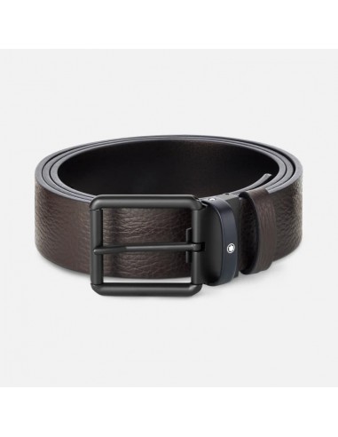 Montblanc Ceinture en cuir réversible marron/noir 35 mm rembourrage situé sous