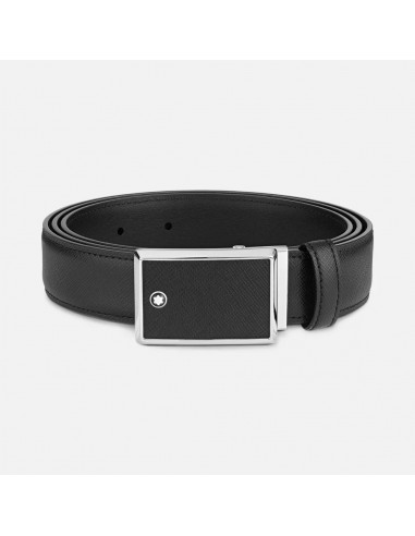 Montblanc  Ceinture de 30 mm en cuir noir Par le système avancé 