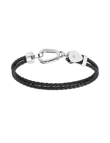 Montblanc Bracelet double Wrap Me en cuir et acier Profitez des Offres !