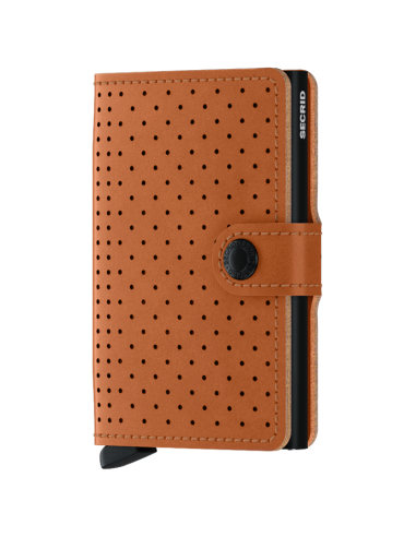 Secrid  Secrid Miniwallet Perforated Cognac Livraison rapide