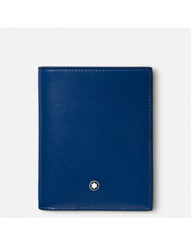 Montblanc Meisterstück Compact Portefeuille 6cc Noir/Bleu Dans la société mordern