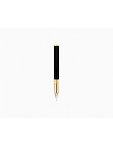 STYLO PLUME D-INITIAL NOIR ET DORÉ pas cher